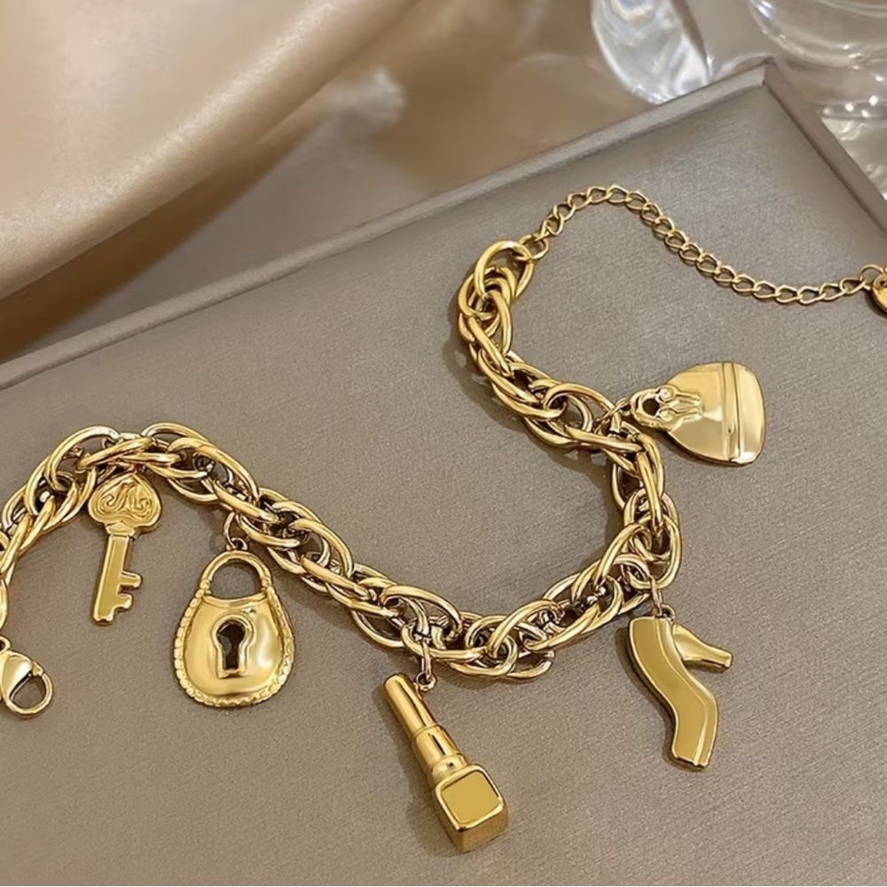Gold Charm Bracelet - Picture 5 of 5